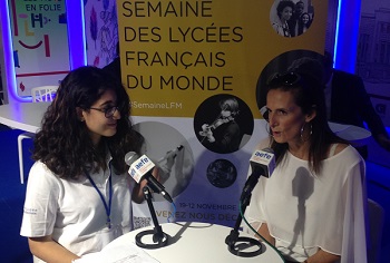 Interview de Vinciane Moeschler par une élève au Salon du livre francophone de Beyrouth