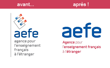 logos AEFE avant apres