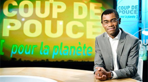 Plateau de l'émission "Coup de pouce pour la planète" sur TV5MONDE animée par David Delos.© TV5MONDE