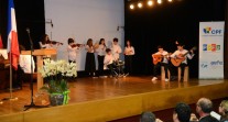 Intermède musical lors de la cérémonie de première pierre au Collège protestant français de Beyrouth