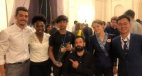 Prix Éthic’Action 2018 : photo souvenir avec Michaël Jeremiasz et Gévrise Émane