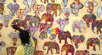 Exposition "Art urbain par les lycées français du monde" : La marche des éléphants