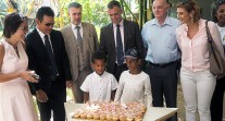 40 ans du lycée français Montaigne au Tchad : gâteau d’anniversaire