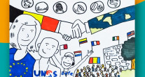 JIJ 2022 : dessin des JRI représentant les JIJ de Bruxelles