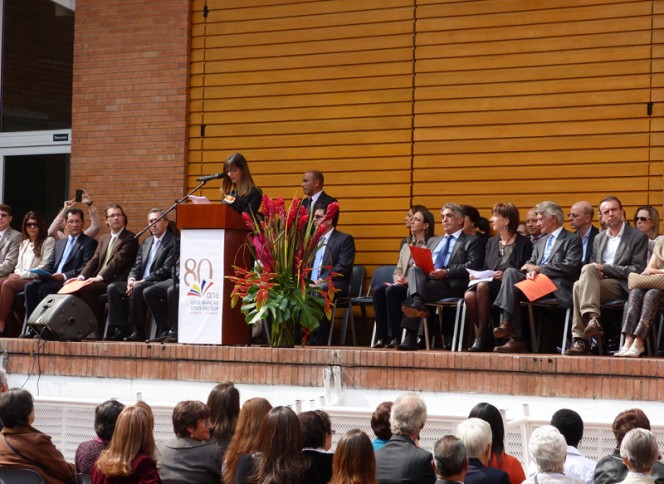 Célébrations pour le 80e anniversaire du lycée de Bogota : discours de la vice-ministre colombienne des Affaires étrangères