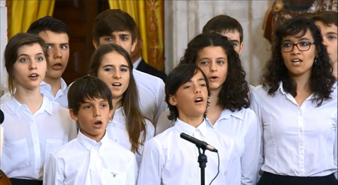 Concert au Palais Royal de Madrid : les jeunes choristes du Lycée français de Madrid