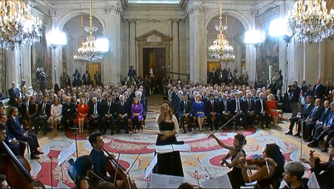 Concert au Palais Royal de Madrid : vue depuis l&#039;orchestre