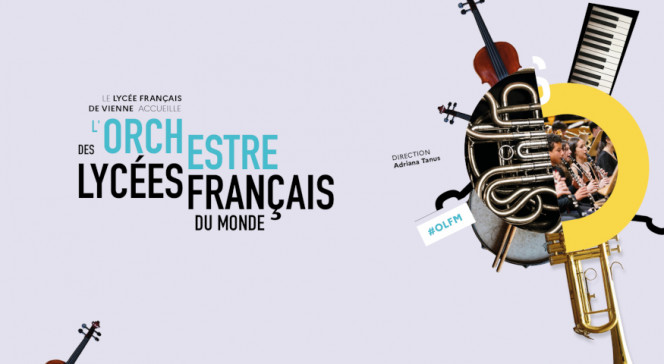 Orchestre des lycées français du monde 2023 : visuel d&#039;annonce des concerts à Vienne