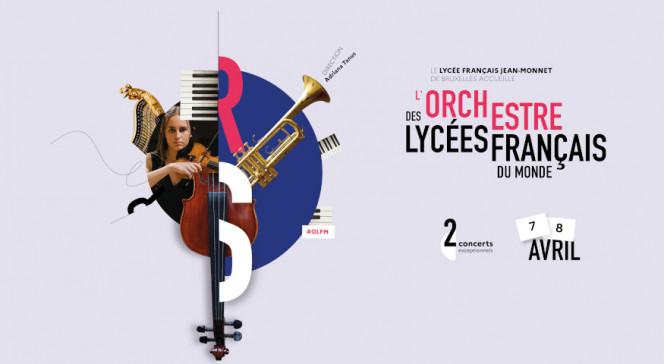Orchestre des lycées français du monde 2024 : visuel d&#039;annonce des concerts à Bruxelles