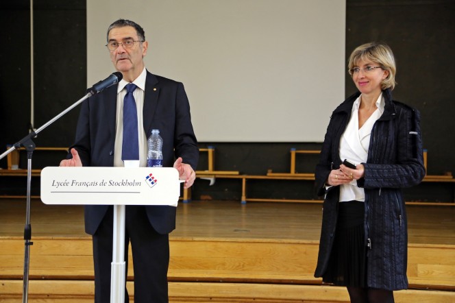 Conférence du prix Nobel de physique Serge Haroche au lycée français de Stockholm le 11 décembre 2012