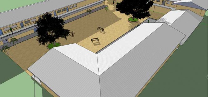 Un exemple de modélisation en 3D des bâtiments de l&#039;Ecole du Nord à l&#039;Île Maurice 