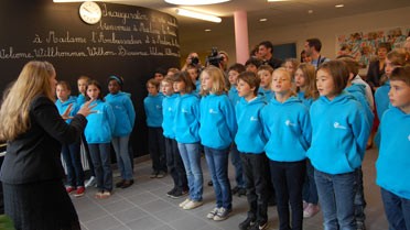 La nouvelle école maternelle du lycée français de Bruxelles inaugurée par Mme Conway-Mouret