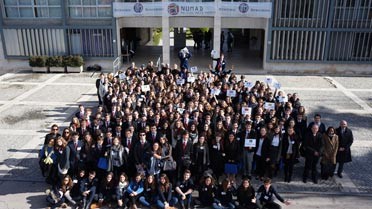 Les participants, issus de dix lycées d'Espagne