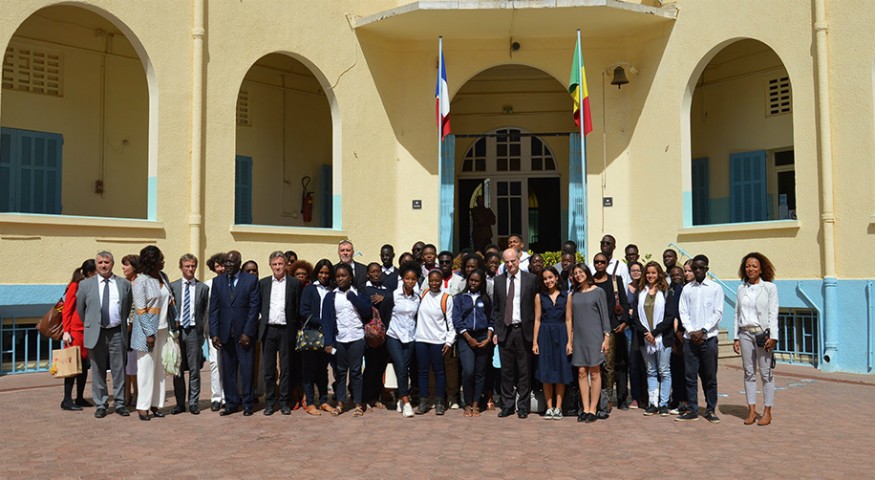 À Dakar, avec le ministre de l'Éducation nationale