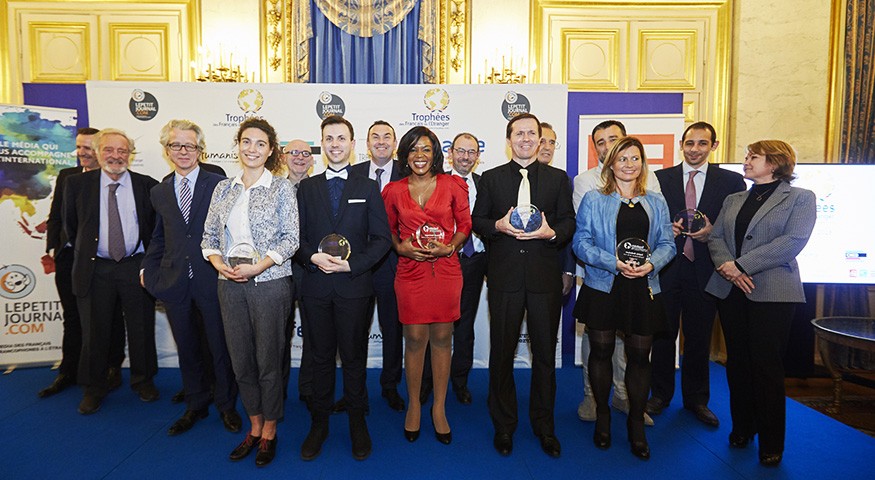  Les lauréats avec les parrains au Quai d'Orsay