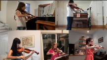 Le Canon de Pachelbel interprété au violon et à l’alto par cinq musiciennes de l’OLFM
