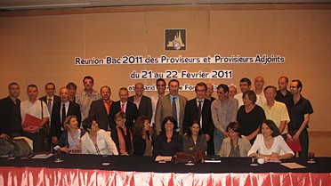 Les participants de la réunion " Bac 2011" qui s'est tenue à B
