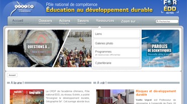 Page d'accueil du site du pôle national EDD 