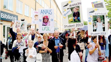 Défilé festif à Stockholm